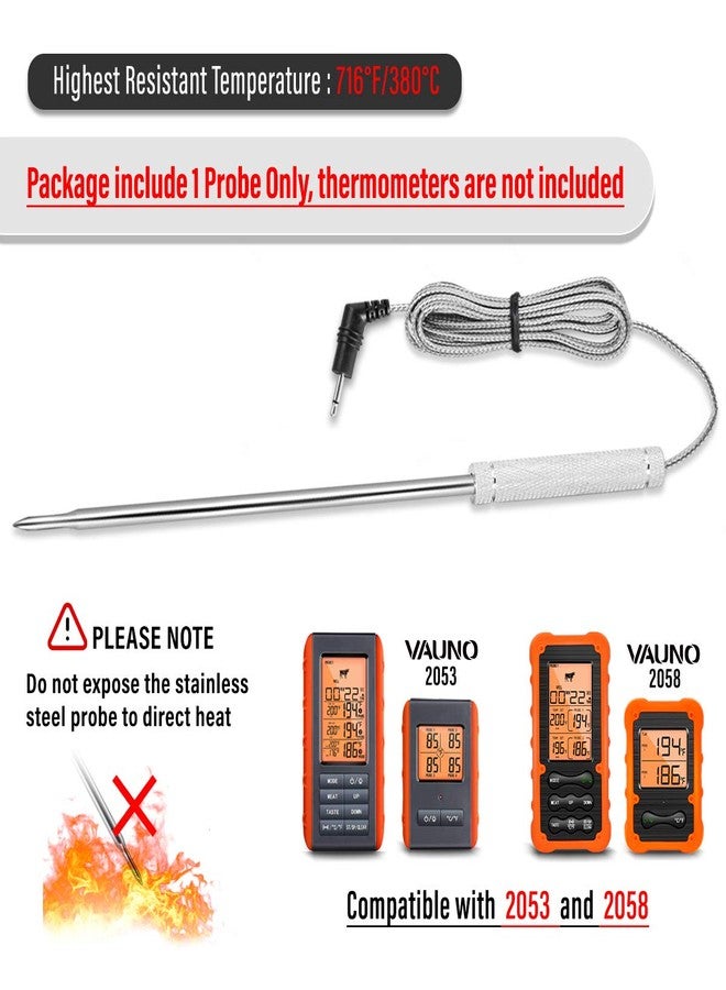 VAUNO Waterproof Hybrid Probe Replacement for VAUNO 2053-3, 2058-4 Wireless Meat Thermometer - Image 2